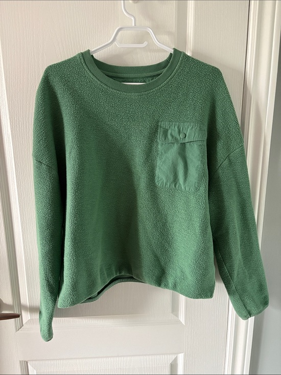 Roots Sweaters - Roots Green Crewneck Sweater with Chest Pocket